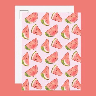 Sommarfärgen Watermelon Slices Vykort