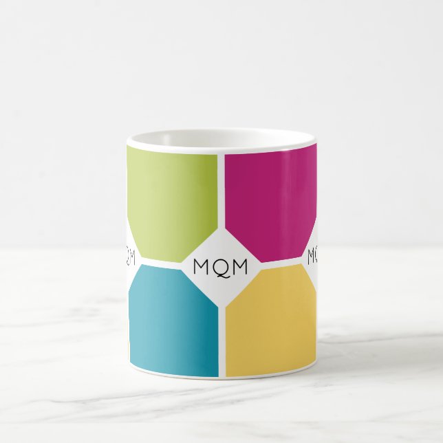 SOMMARFÄRGER Fyrkantig trippel MONOGRAM Kaffemugg (Center)