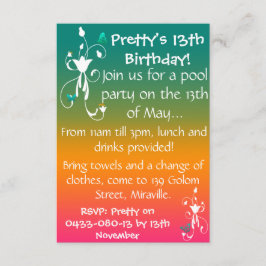 Sommarfärginbjudan Inbjudningar