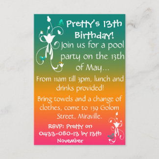 Sommarfärginbjudan Inbjudningar