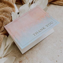 Sommarfärgkort för vattenfärg - tack kort