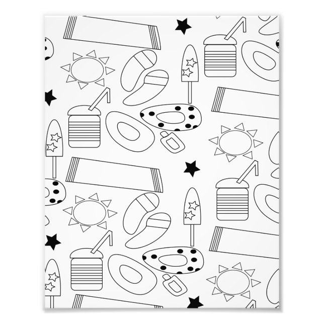 Sommarfärgläggningmatta strandtema fototryck (Framsidan)