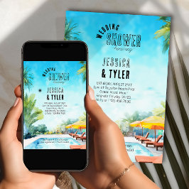 Sommarfärgning: Tropical Bassäng Möhippa Inbjudningar