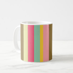Sommarfärgschema med randigt mönster kaffemugg