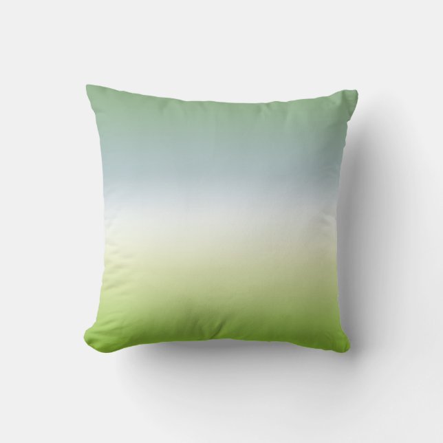 Sommarfärgsgradient Coola Blue Grönt Ombre Kudde (Framsida)
