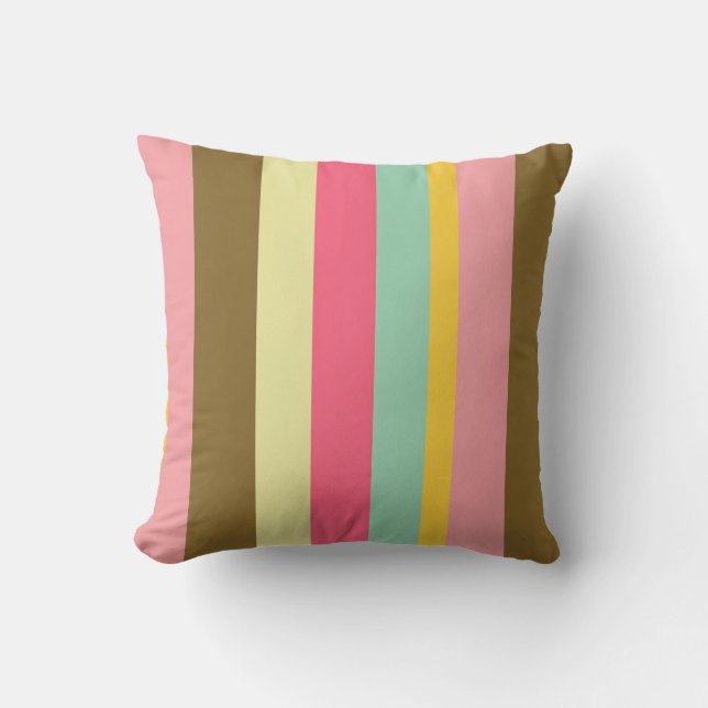 Sommarfärgsstripdesign Kudde (Framsida)
