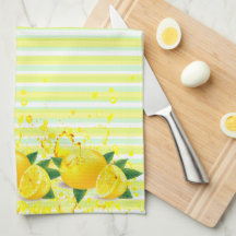 Sommarfärska ränder och sprutade citroner