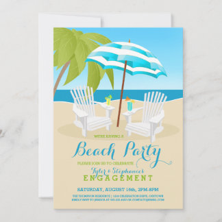Sommarfest Beach Party Inbjudan