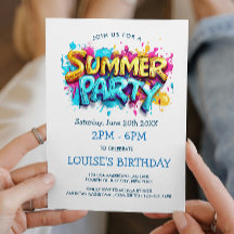 Sommarfest i gul och blå Graffiti-stil