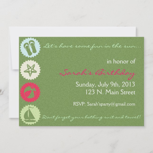 Sommarfest Inbjudan (Framsida)