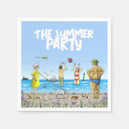 Sommarfest på stranden pappersservett