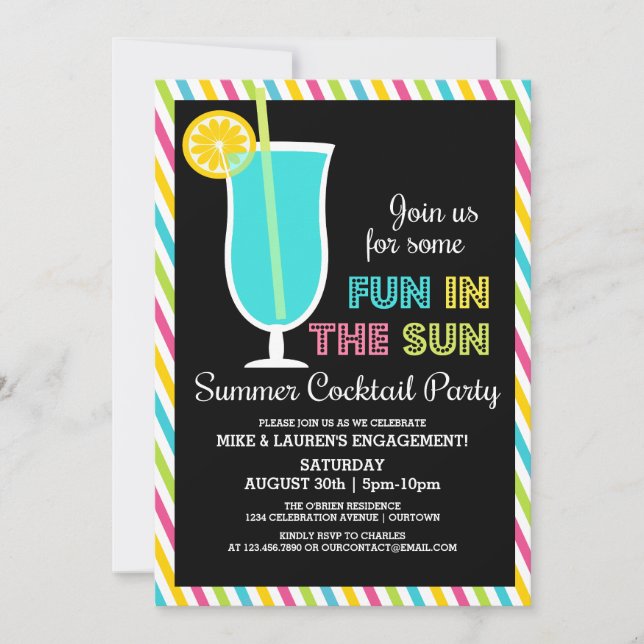 SommarfestCocktailpartyinbjudningar Inbjudningar (Framsida)
