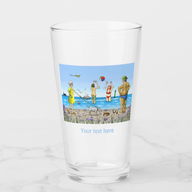 Sommarfesten på stranden glaskopp (Framsida)
