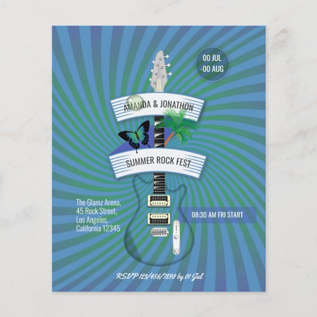 Sommarfestivalen Sten bröllopsinbjudan Flygblad (Framsidan)