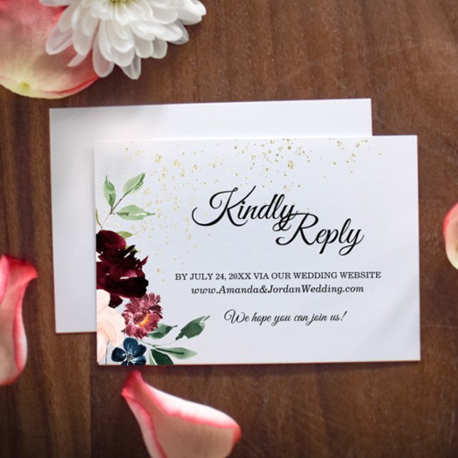 Sommarfirande Bröllopswebbplats Svarskort OSA Kort (Skapare uppladdad)