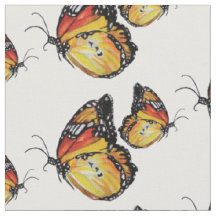 Sommarfjäril, vattenfärg Art Fabric
