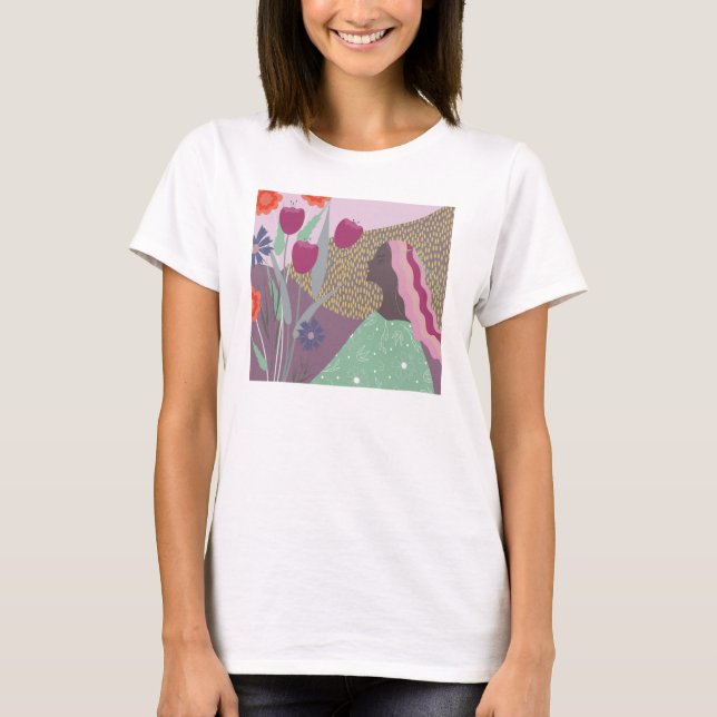 Sommarflicka, färgad t shirt (Framsida)