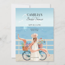Sommarflicka i blåhavsområdet med cykelns möhippa