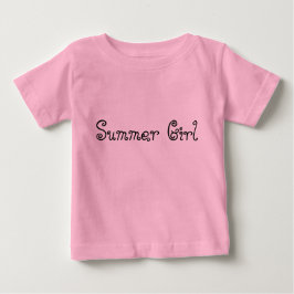 Sommarflicka typografi Baby Tutu Linne Rosa Tee