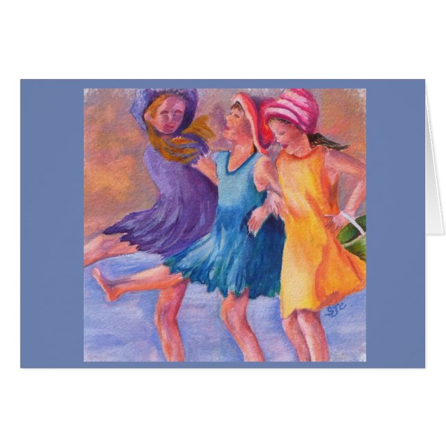 SOMMARFLICKAROLIGT HÄLSNINGSKORT (Framsidan Horizontal)