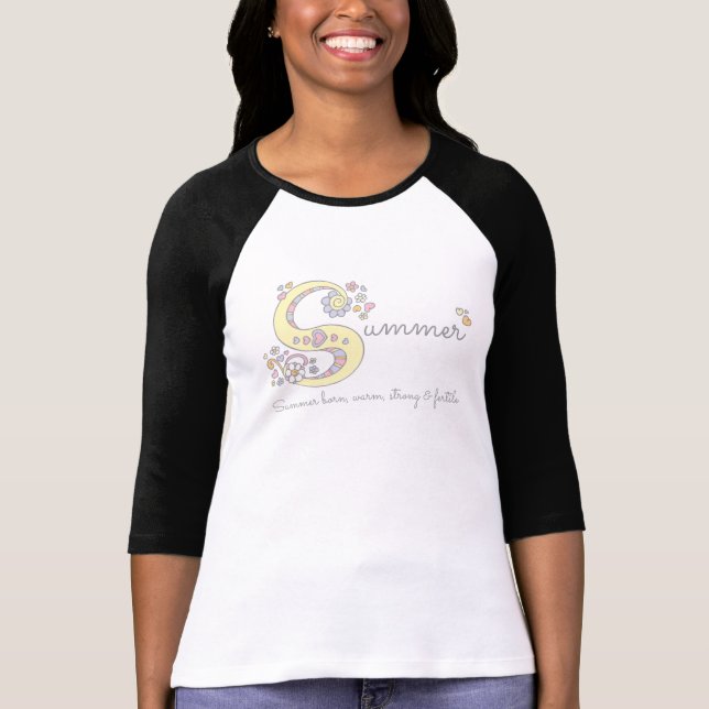 Sommarflickors namn-anpassningsbar T Tee Shirt (Framsida)