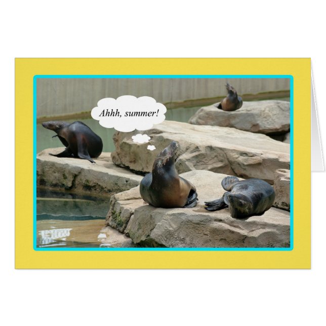 Sommarflykt! Dags för chilaxin' Hälsningskort (Framsidan Horizontal)