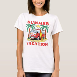Sommarflykt. Vintagens sommarillustration. T-Sh T Shirt