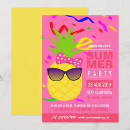 Sommarfödelsedag Ananas Inbjudningar