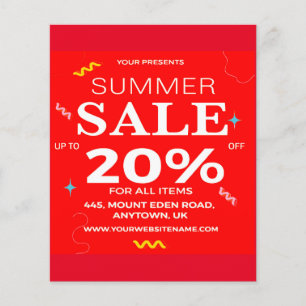 Sommarförsäljning Flygblad