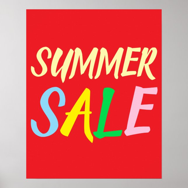 Sommarförsäljningsskylt, Boutique Sale Poster (Framsidan)