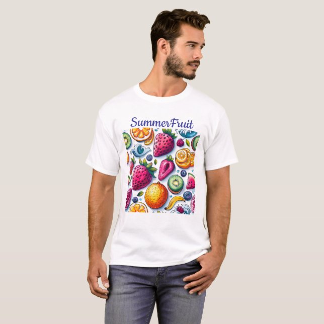 SommarFrukt Bär Och Mer T Shirt (Hel framsida)
