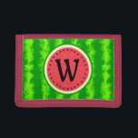 Sommarfrukt med vattenmelon och Rind Monogram<br><div class="desc">Den här söt vattenmelonkonstruktionen har en rund frukt som ser ut som om den har skivats,  så att det saftiga rosa-röda köttet av melonen syns igenom,  tillsammans med massor av svarta vattenmelonfrön. Björnbäret har också en fläckig grönt,  fläckig skorpa. Det här är en söt,  vismisk sommartid.</div>