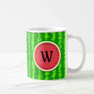 Sommarfrukt med vattenmelon och Rind Monogram Kaffemugg
