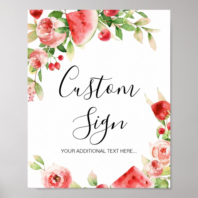 Sommarfrukt och grönsaksbabykläder - Anpassningsba Poster (Framsidan)