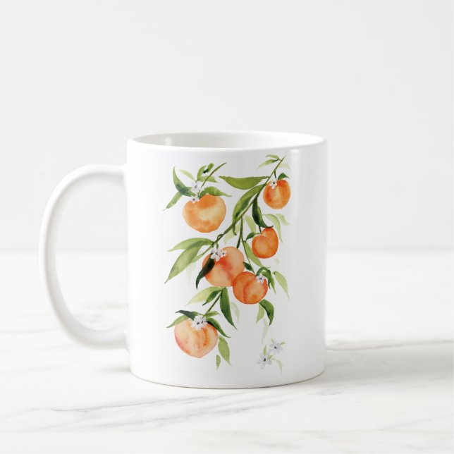 Sommarfrukt, persikofärgad kaffemugg (Vänster)