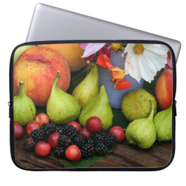Sommarfrukt, persikor Figs Flower Electronics Bag Laptop Fodral