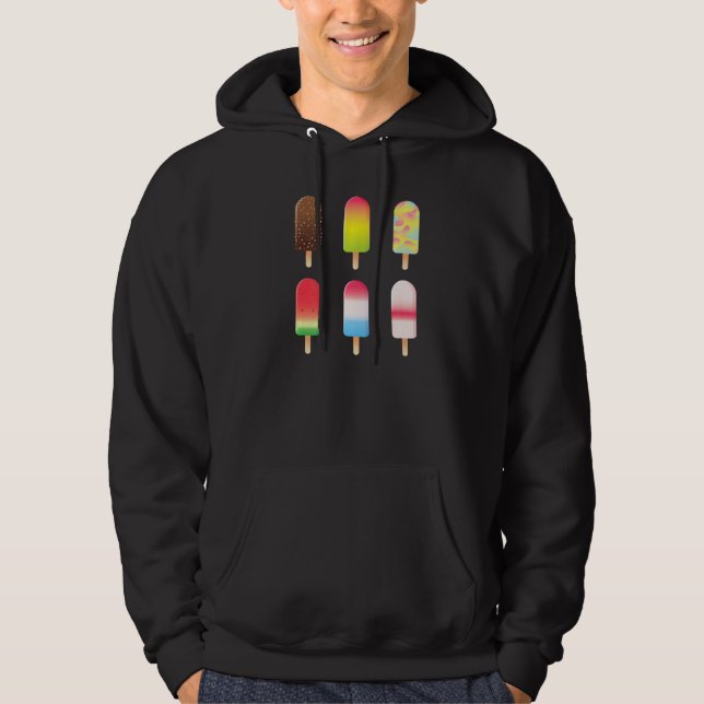 Sommarfrukt (Popsicles) Creamsicles Chocolate Ice  Hoodie (Framsida)