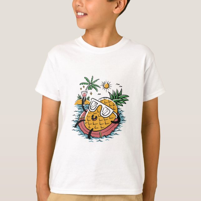 Sommarfrukt, Roligt T Shirt (Framsida)