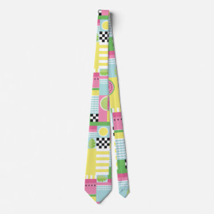 Sommarfruktdesign, färglös mosaik slips