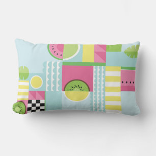 Sommarfruktdesign, färglös vattenmelonmosaik lumbarkudde