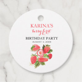 Sommarfrukten Berry 1:a födelsedagen Party Gåvor Etiketter