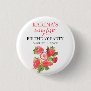 Sommarfrukten Berry 1:a födelsedagen Party Knapp