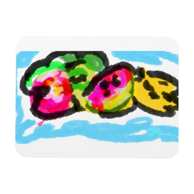 Sommarfrukter glädje magnet (Horisontell)