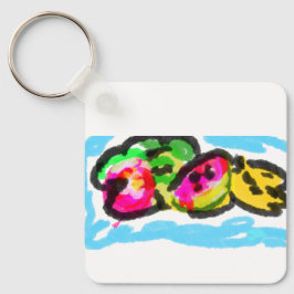 Sommarfrukter glädje nyckelring