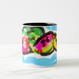 Sommarfrukter glädje Två-Tonad mugg