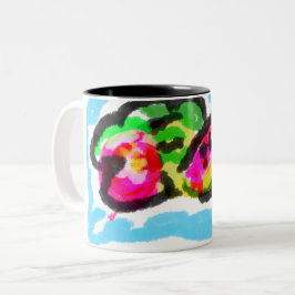 Sommarfrukter glädje Två-Tonad mugg
