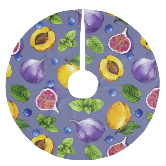 Sommarfrukter Julgransmatta Borstad Polyester (Framsidan)
