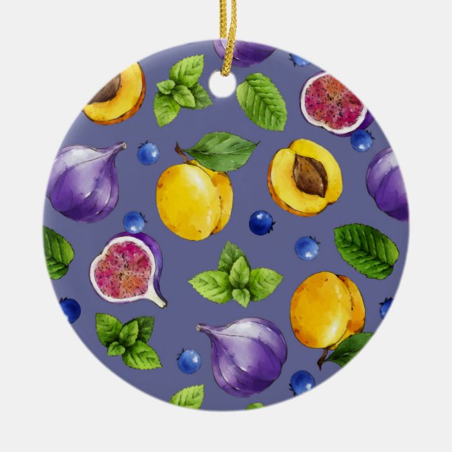 Sommarfrukter Julgransprydnad Keramik (Framsidan)