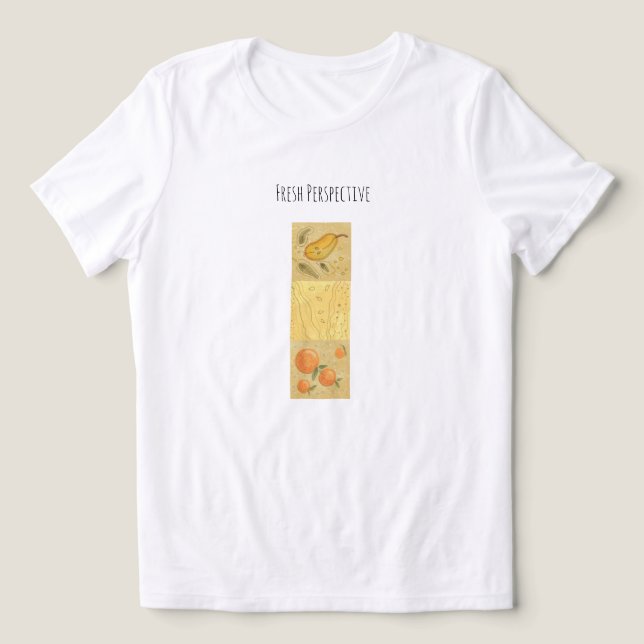 Sommarfrukter, mjuk palett t shirt (Design Framsida)