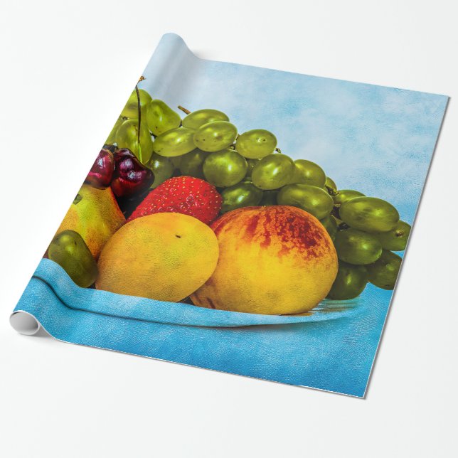 Sommarfrukter Presentpapper (Utrullad)